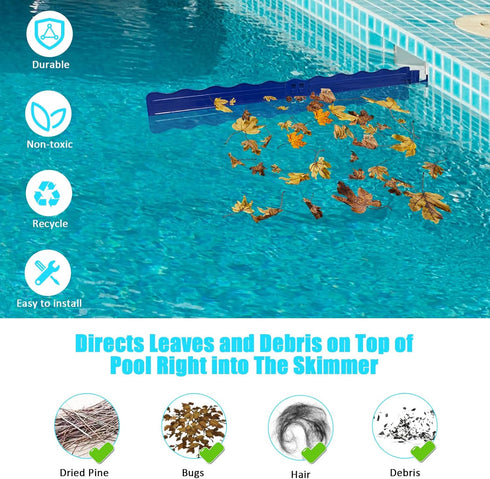 Pool Skimmer Arm, Skimmer Guard, Pool Skimmer, Pool Debris Skimmer Catcher, Hands Free Pool Skim-It Fits Most Skimmer Systems on In-ground Pools O...