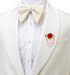 Knighthood Brooch Pin Red Rose with Double Hanging Chain Brooch Suit Stud Lapel Pin...