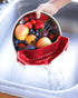 Clip On Kitchen Food Strainer for Spaghetti, Meat, Pasta, & Ground Beef Grease, Colander & Sieve Snaps or Clips Onto Bowls, Pots & Pans Includes S...
