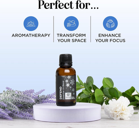 Defend Cleaning Essential Oil Blend - Pure Undiluted Natural Purification Essential Oils for Diffusers for Home Cleansing - Aromatherapy Essential...
