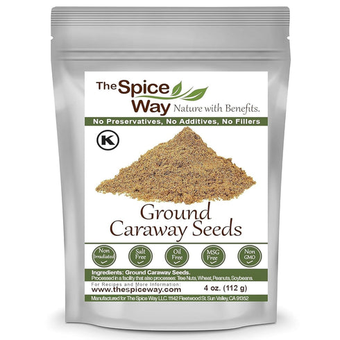 The Spice Way Caraway Seeds - Ground (4 oz) key ingredient in harissa, great for rye bread, pickles, sauces and spice blends....
