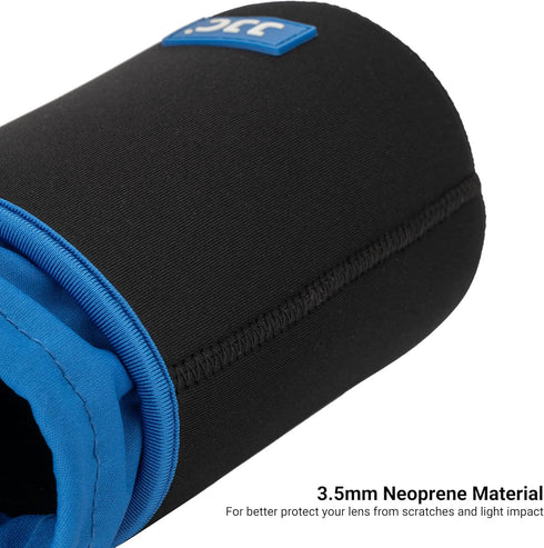 JJC Drawstring Neoprene Camera Lens Pouch Case, Protective Lens Bag for Mirrorless Lenses Up to 3.3 x 5.1 (D X H) for Canon RF 85mm EF-S 18-135mm ...