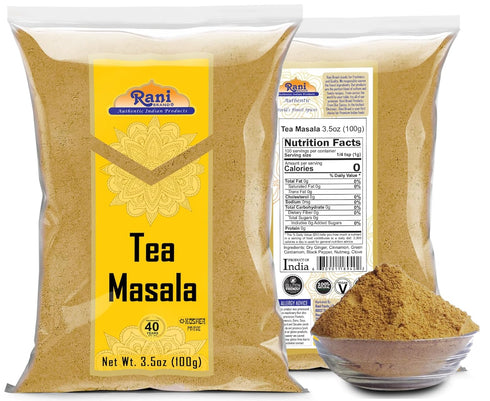 Rani Tea (Chai) Masala Indian Spice Blend 3.5oz (100g) ~ All Natural | Vegan | Gluten Friendly | Salt & Sugar Free | NON-GMO | No Colors | Indian ...