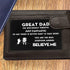 Father's Day Gifts, Gifts for Dad from Daughter Son, Thank You Dad Gifts for Birthday, Personalized Engraved Metal Wallet Card Insert Presents for...