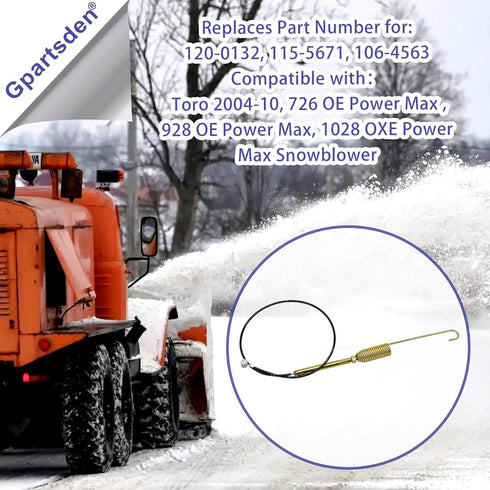 120-0132 Traction Cable for Toro 115-5671 106-4563 Power Max Rotary Snow Blower...