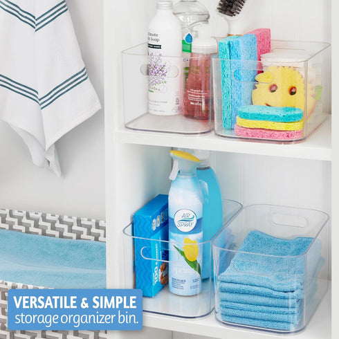 STORi Bliss 10" x 6" Open Clear Pantry Organizer Bin, Plastic Containers with Handle for Kitchen, Fridge, Cabinet, Closet, Bathrom, Undersink Stor...