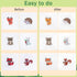 Caydo 6 Pieces Cross Stitch Kit for Kids Embroidery Kits with Woodland Animal Patterns Needlepoint Kit Kids with Instructions for DIY Key Chain, B...