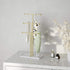 Umbra Trigem Hanging Jewelry Organizer Tiered Tabletop Free Standing Necklace Holder Display, White/Nickel...