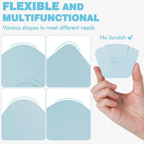 Pan Scraper Dish Scraper Tool - Pot Scraper Plastic for Cast Iron Skillet Cookware Cleaning, 6 Pcs Non Scratch Plastic Food Scraper Tool Kitchen, ...