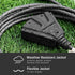 6FT Outdoor Extension Cord with 3 Electrical Power Outlets - 16/3 SJTW Durable Black Cable with 3 Prong Grounded Plug for Safety,Great for Outdoor...