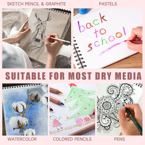 Sketch Book, 5.5" x 8.5" Sketchbook with 100 Sheets (68lb/100gsm), 1 Pack Drawing Pad Sketchbook for Drawing, Acid Free Drawing Book Sketch Pad Sk...