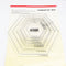 HONEYSEW 1/4" Seam Allowance Hexagon Template Set for Quilting 8 Size Sewing Rulers...