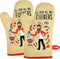Miracu Funny Oven Mitts, Gifts for Chefs, Cooking BBQ Oven Mitt - Unique Cooking Gifts for Cooks Dad Brother Him - Funny Kitchen Gadgets, Manly Fa...