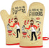 Miracu Funny Oven Mitts, Gifts for Chefs, Cooking BBQ Oven Mitt - Unique Cooking Gifts for Cooks Dad Brother Him - Funny Kitchen Gadgets, Manly Fa...