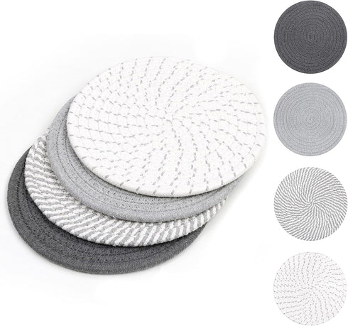 SHACOS 8" Trivets for Hot Dishes, Heat Resistant Large Coaster for Hot pots and Pans, Multipurpose Hot Pads for Kitchen Countertop, Table Decor, H...