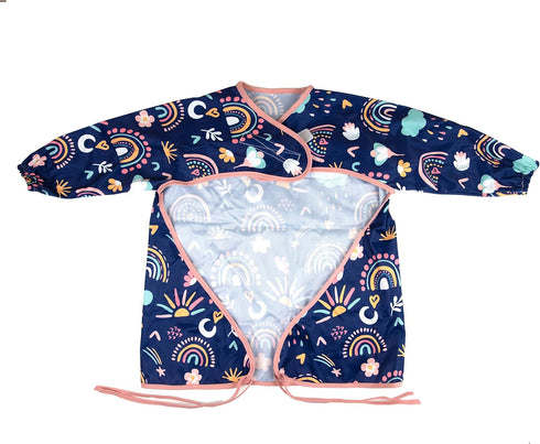 Baby Bibs for Eating | Long Sleeve Bib can be Clipped to the Table | Long Sleeve Bibs for Babies | Coverall Bib...