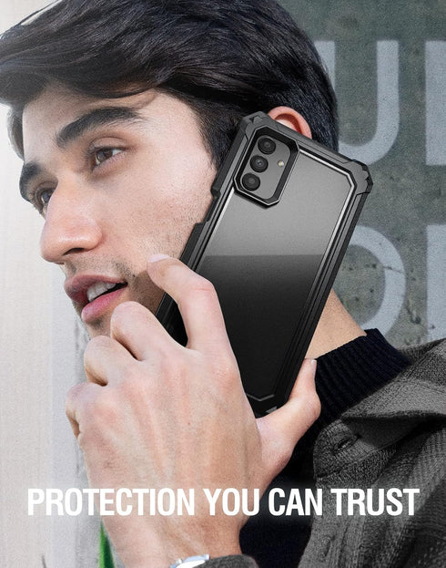 Poetic Guardian Series Case Designed for Samsung Galaxy A13 5G, Full-Body Hybrid Shockproof Bumper Cover with Built-in-Screen Protector, Black/Cle...