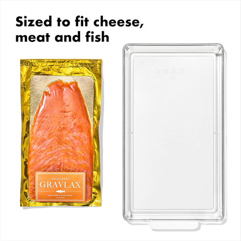 OXO Good Grips Fridge Organization Bin 8 in x 14 in - for Cheese, Meat, Fish and More...
