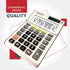 Desktop 12-Digit Business Calculator with Dual Power, Solar and Battery, for Basic, Finance and Tax Calculations, Desk Calculators for School or O...