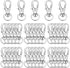 35 Pieces Swivel Clasps Lanyard Snap Hooks Swivel Snap Hooks Metal Keychain Clip Hooks Lobster Claw Clasps for Keychain Key Ring Crafts (Silver)...