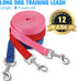 12 Pieces Long Training Leash for Dogs Bulk Nylon Puppy Chain Leash for Small Medium Large Dogs 3/4 Inch Puppy Traction Rope for Training Playing ...