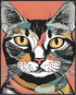 Posterizer 1 pcs- Abstract portrait of a cat with yellow eyes-Art for Animal Lovers-Abstract & Modern Art- Gift for Men Women Teens-Decor for Hom...