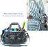 Grey-Blue Cleaning Caddy, Oxford Polyester, Adjustable 5 Compartments, Padded Carry Handle, Waterproof Interior, Ideal for Housekeeping and Cleani...