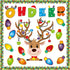 55 Pcs Christmas Bulletin Board Decoration Christmas Reindeer Bulb Classroom Bulletin Board Cutouts Sets for Xmas Party Supplies Toddler Kids Stud...