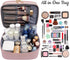 Makeup Bag,Leather Double Layer Large Organizer Bag,Travel Accessories Dorm Room Essentials Toiletry Bag for Women,Travel Essentials Cosmetic Bag ...