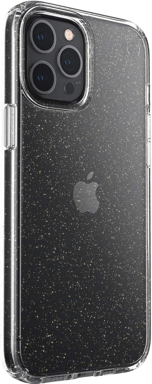 Speck Products Presidio Perfect-Clear + Glitter iPhone 12 Pro Max Case, Clear with Gold Glitter/Clear...