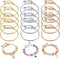 Bracelet Chains for Jewelry Making, 15 PCS Stainless Steel Snake Chain Bracelets Bulk 7.87" Snake Chain Bracelets for Women Jewelry Making...