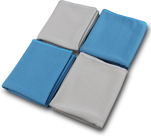 Cooling Towel 4Packs, Ice Towel, Microfiber Towel, Soft Breathable Chilly Towel Stay Cool for Yoga, Sport, Gym, Workout, Camping, Fitness, Running...