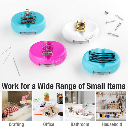Beaditive Magnetic Pin Cushion with Drawer - Strong Magnet Pin Holder Cushions for Sewing - 50 Glass Head Quilting Pins Included - Chic Pincushion...