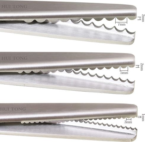 Hui Tong Strong & Sharpe Pinking Shears,Pinking Shears Scissors for Fabric, Serrated and Scalloped Scissors Fabric,3mm,5mm,7mm (Scalloped 7mm)...