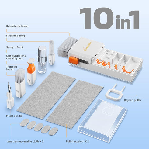 Laptop Screen Keyboard Cleaner Kit, Electronics Cleaning Tool for MacBook iPad iPhone Pro, Brush Tool for Tablet, Computer, PC Monitor,TV Camera L...
