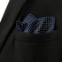 S&W SHLAX&WING Men Tie Necktie Dark Blue Navy Dot Extra Long Matching Pocket Square...