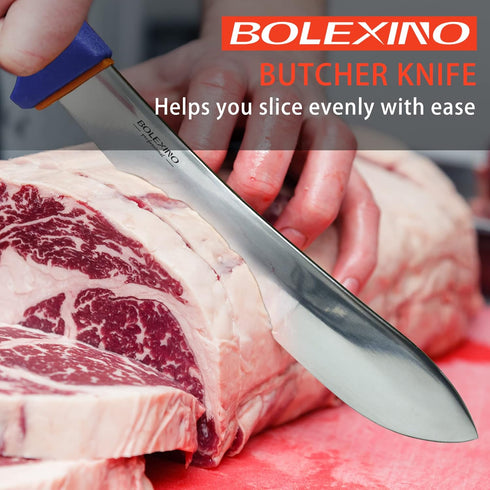 8 inch Butcher Knife For Meat Cutting W/Non-Slip Softgrip, Multi-Purpose Meat Knife Chef's Knife For Trimming Deboning Cutting, Ideal For Butcher,...