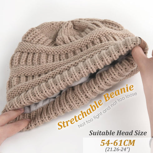FURTALK Winter Hats for Women Fleece Lined Knit Beanie Hats Slouchy Warm Beanies Ski Skull Cap...