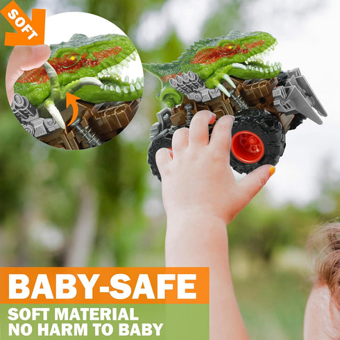Oriate Friction Powered Dinosaur ATV Toy Cars for Children, Swing Carnotaurus Monster Truck with Robotic Arm, Fantastic Birthday 209-R4(1Pack)...