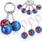 PROLOSO 48 Pcs Globe Keychains Bulk for Kids World Planet Earth Theme Keyrings Toy 1 Inch...
