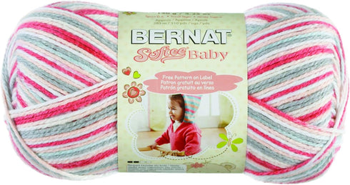 Bernat Softee Baby Yarn, Ombre, 4.25 oz, Gauge 3 Light, Princess Pebbles Ombre......