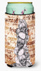 Caroline's Treasures SB3012TBC Creepy, Haunted and Frightful with Skulls Halloween Tall Boy Beverage Insulator Beverage Insulator Hugger, Tall Boy...