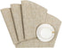 SHACOS Small Round Table Placemats Wedge Placemat Set of 4 Non Slip Heat Resistant Woven Vinyl Table Mats Wipe Clean Indoor Outdoor (4, Beige Yell...