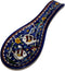 Armenian hand painted cooking Spoon Rest/Ladle Holder - Large with deep Round Cup part - Asfour Outlet Trademark...