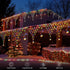 DBFAIRY Christmas Star Net Lights 196LED 13.1Ft(L) x1.9Ft(H) LED Fairy Net Lights Mains Powered Waterproof Outdoor Net Lights with Timer for Balco...