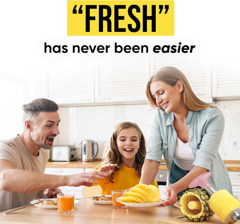 Zulay Kitchen Stainless Steel Pineapple Corer & Slicer + Eye Removal Tool – Heavy Duty Pineapple Cutter with Reinforced Blade – Effortless Pineapp...