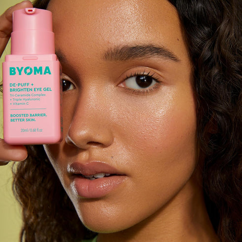BYOMA De-Puff + Brighten Eye Gel - Lightweight Gel Eye Cream for Dark Circles, Puffiness & Wrinkles - Under Eye Cream With Hyaluronic Acid & Vitam...