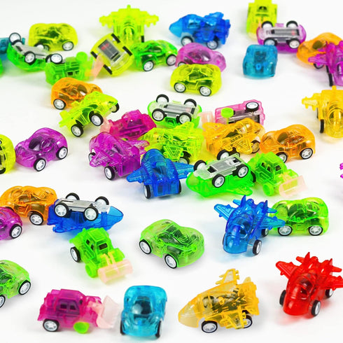 50 Mini Pull Back Cars for Kids 3-5 Years Old,Car Party Favors Toys Bulk Vehicle Set - Micro Preschool Cars for Goodie Bags, Treasure Box, Classro...