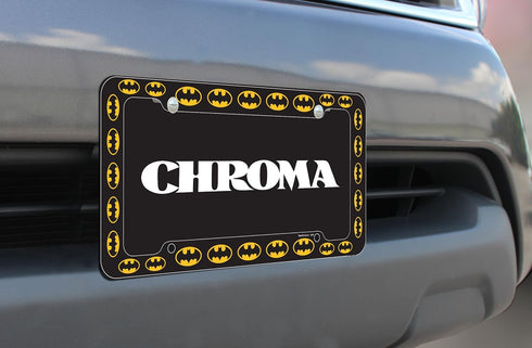 CHROMA 42519 Black Batman Logo Plastic Frame, 12x6...