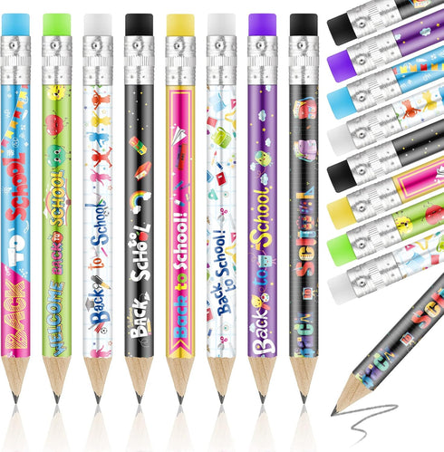 Woanger 72 Pcs Welcome Back to School Pencils First Day of School Pencils Fun Kindergarten Pencils Mini Pencils with Erasers Pencils Gifts for Kid...